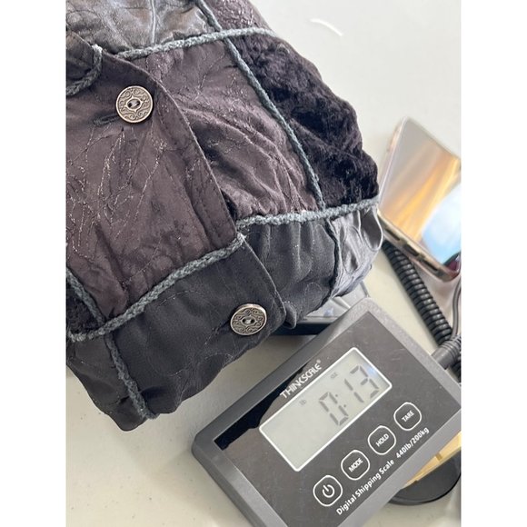 C.L.O.T.H.E.S Patchwork Jacket Women S Velour Retro Contemporary Bohemian Hippie - Picture 9 of 9